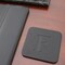 Dacasso Black Leather 10 Square Coaster Set with Holder AG-1043 - alternate 5